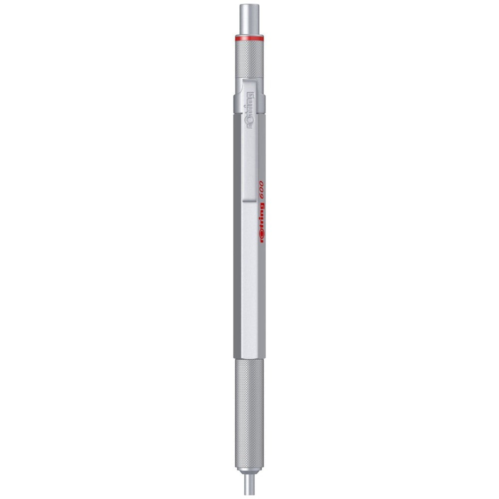 Rotring | 600 Series | Silver 1.0mm Ball Pen | Metal Body | Non-Slip | Metal Knurled Grip Rotring
